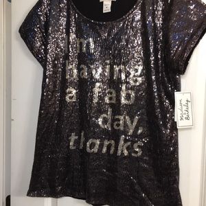 Madison & Berkeley Sequined Top NWT